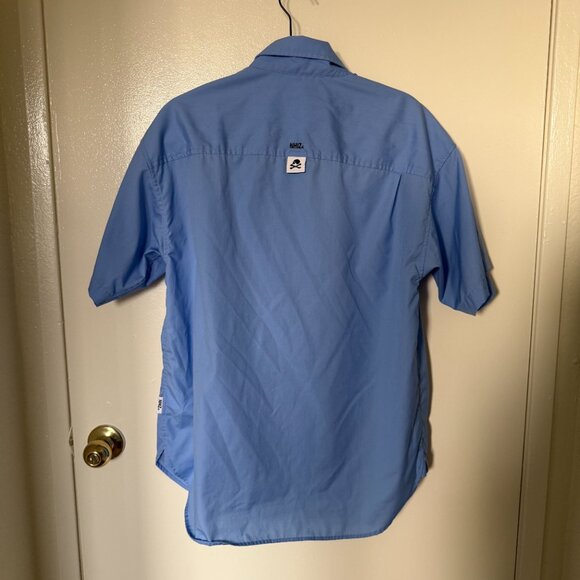 NHIZ x Izzue Neighborhood Blue Poplin Logo Print Buttondown Shirt S - Picture 7 of 7